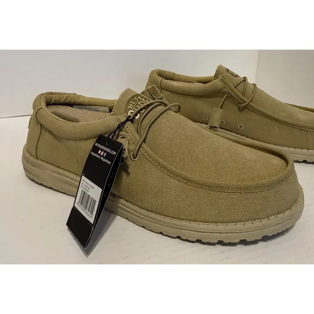 Hey Dude Wally Washed Canvas Navy Men’s Size 14 NEW NIB